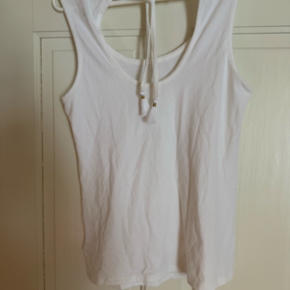 Lilly Pulitzer white tie back tank top size small - Picture 3 of 3
